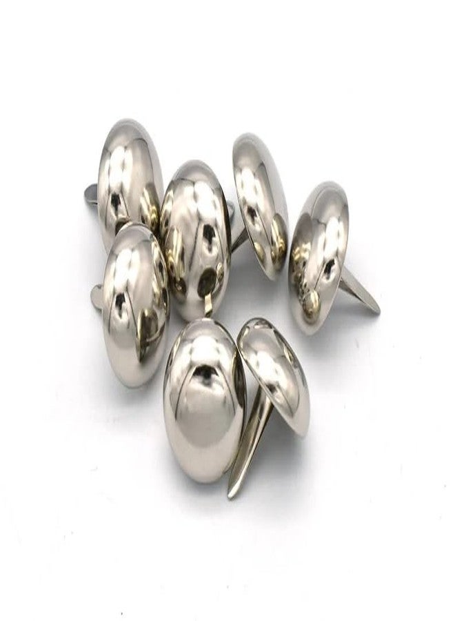 Nimida™ Large 15 mm Metal Brad Pins/Split Pin/Rivet/Stud/Skull pins/Spikes/Paper Fastener for Scrapbooking, DIY, Leather Goods, Spikes | Shiny Steel/Silver Colour | 100 nos - Image 5
